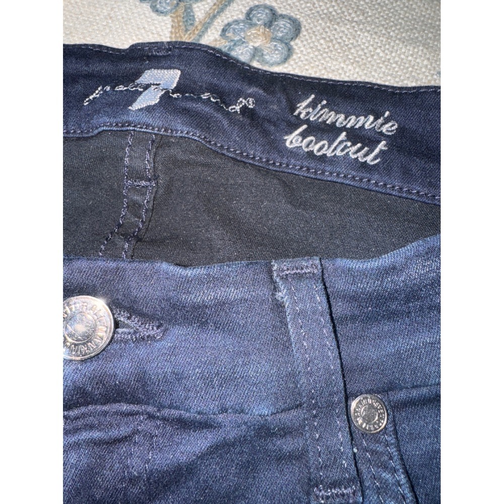 7 For All‎ Mankind Kimmie Bootcut Dark Wash Jeans Size 31 Denim - Picture 4 of 8